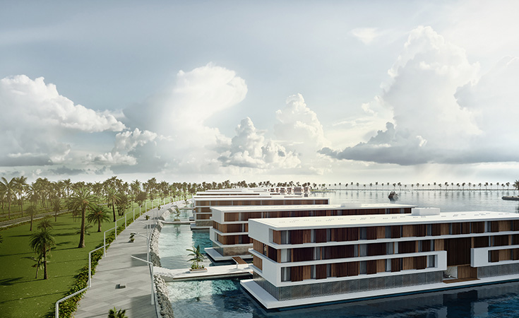 Así serán los hoteles flotantes para quienes visiten el mundial de Qatar 2022.