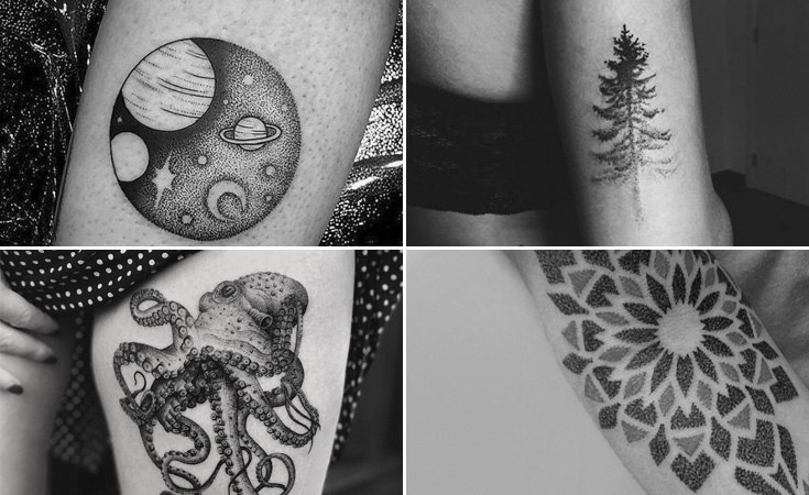 tatuajes puntillismo