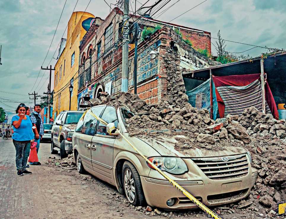 autos dañados en sismos de mexico