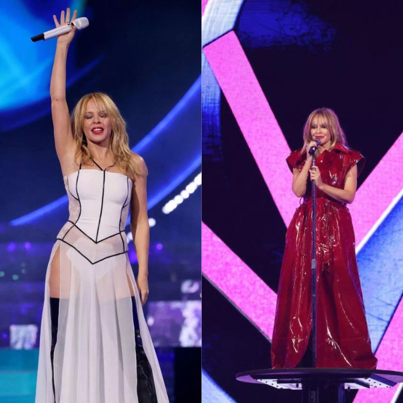 Kylie Minogue en sus presentaciones de los BRIT Awards 2024 