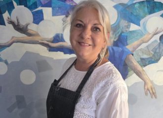 Eugenia Orozco inaugura expo en la Bolsa Mexicana de Valores